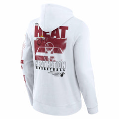 Miami Heat Game Time Crossover Pullover Hoodie - White | Fanatics outlet