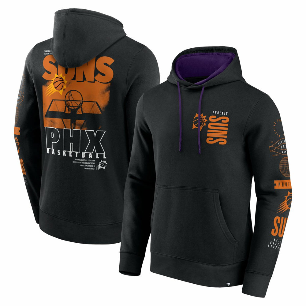 Phoenix Suns Game Time Crossover Pullover Hoodie - Black | Fanatics cheap