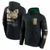 Milwaukee Bucks Game Time Crossover Pullover Hoodie - Black | Fanatics for sale