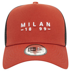 AC Milan New Era 9FORTY A-Frame Trucker Adjustable Hat - Brown | New Era on sale