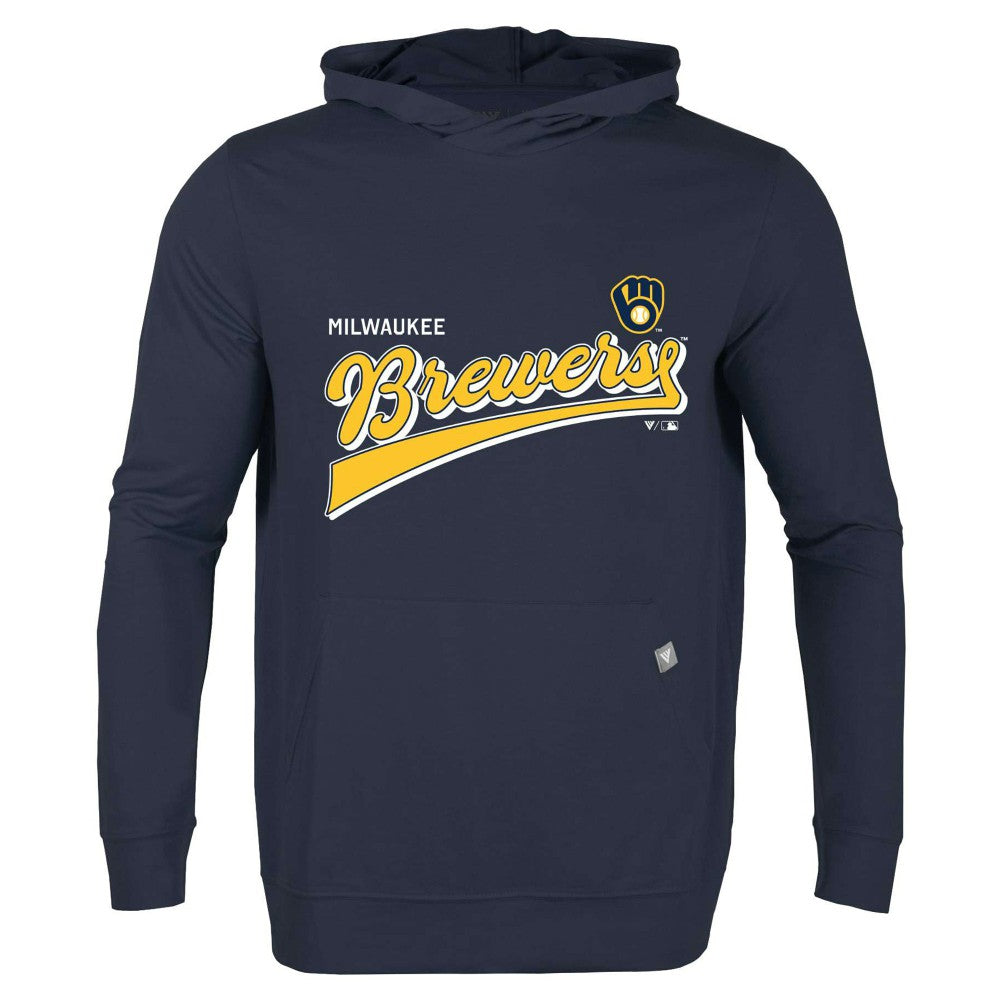Milwaukee Brewers Levelwear Relay 2.0 Retro Pullover Hoodie - Navy