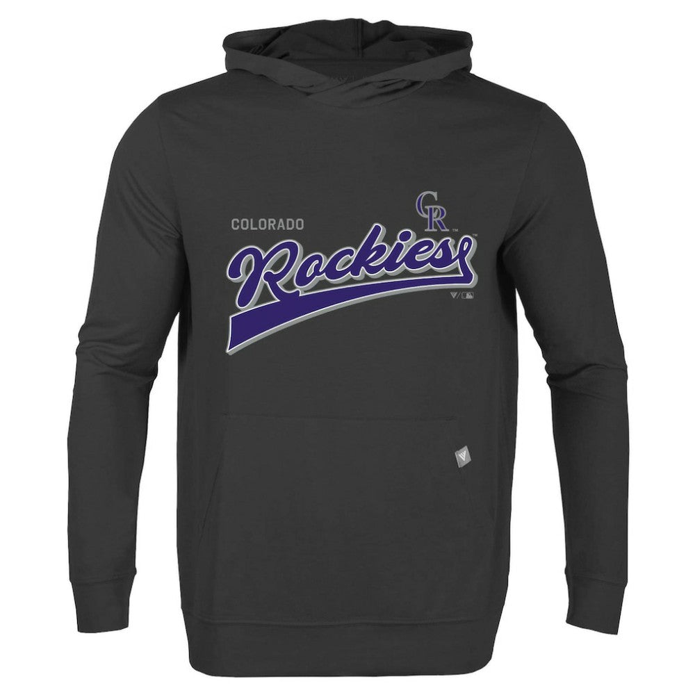 Colorado Rockies Levelwear Relay 2.0 Retro Pullover Hoodie - Black