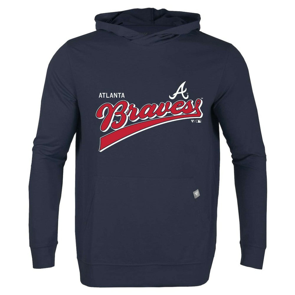 Atlanta Braves Levelwear Relay 2.0 Retro Pullover Hoodie - Navy