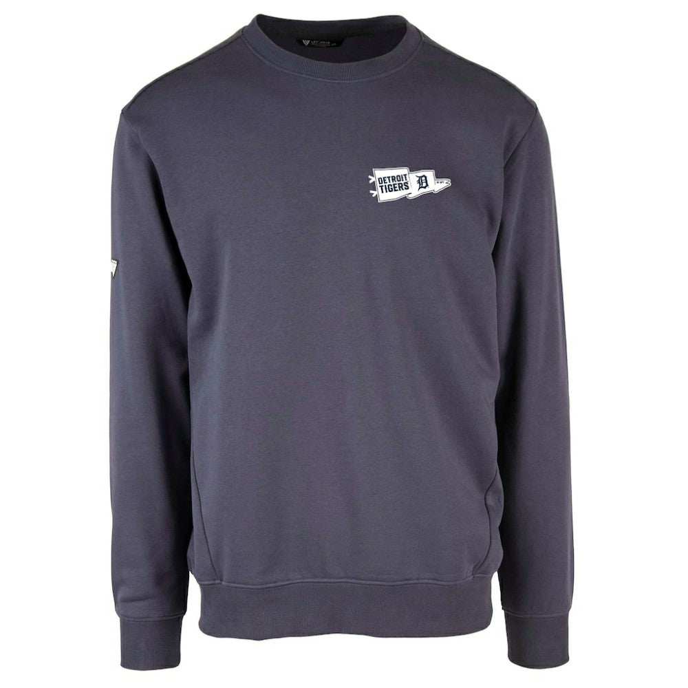 Detroit Tigers Levelwear Zane Rafters Pullover Sweatshirt - Navy