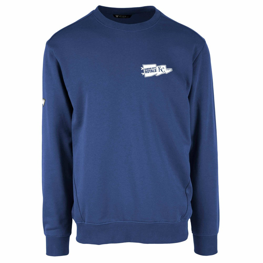 Kansas City Royals Levelwear Zane Rafters Pullover Sweatshirt - Royal