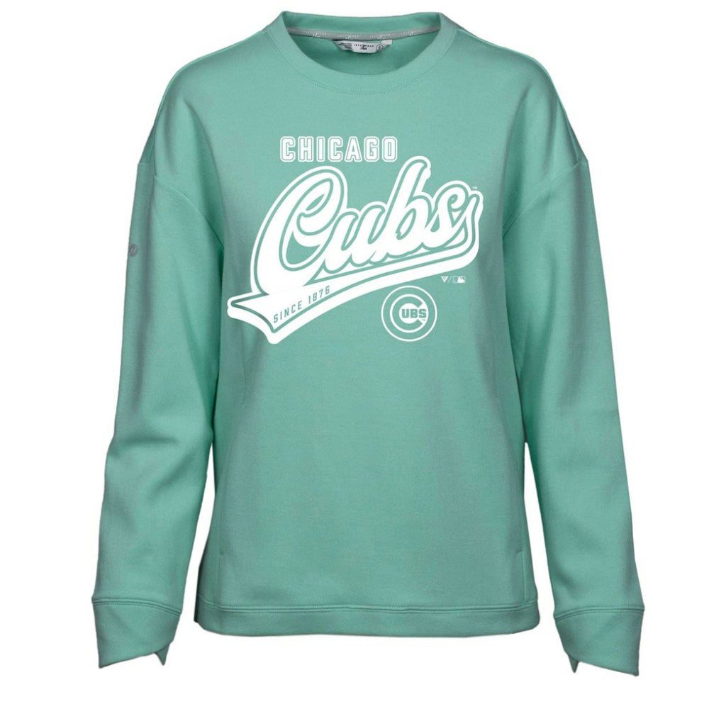 Chicago Cubs Levelwear Women's Fiona Sweep Pullover Sweatshirt - Mint
