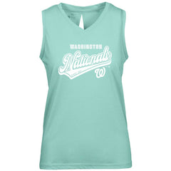 Washington Nationals Levelwear Women's Paisley Sweep V-Neck Tank Top - Mint