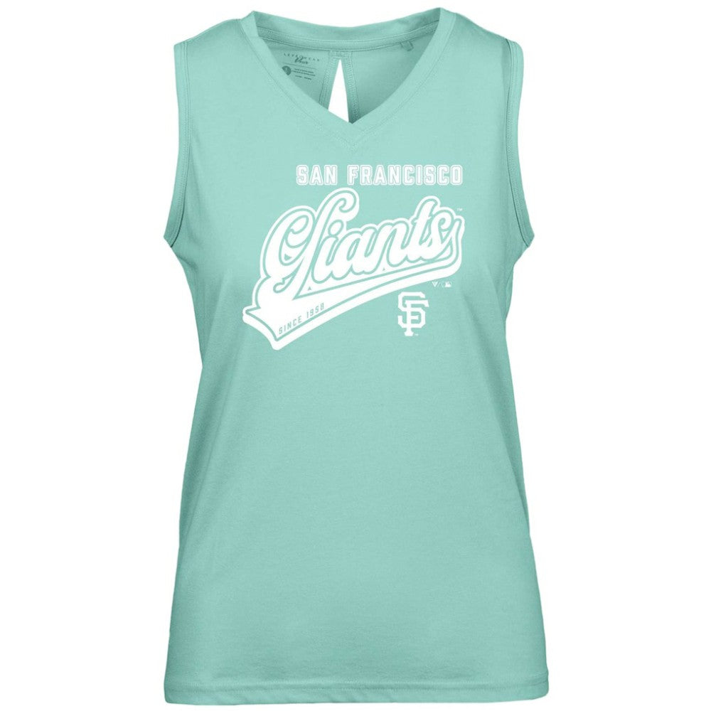 San Francisco Giants Levelwear Women's Paisley Sweep V-Neck Tank Top - Mint