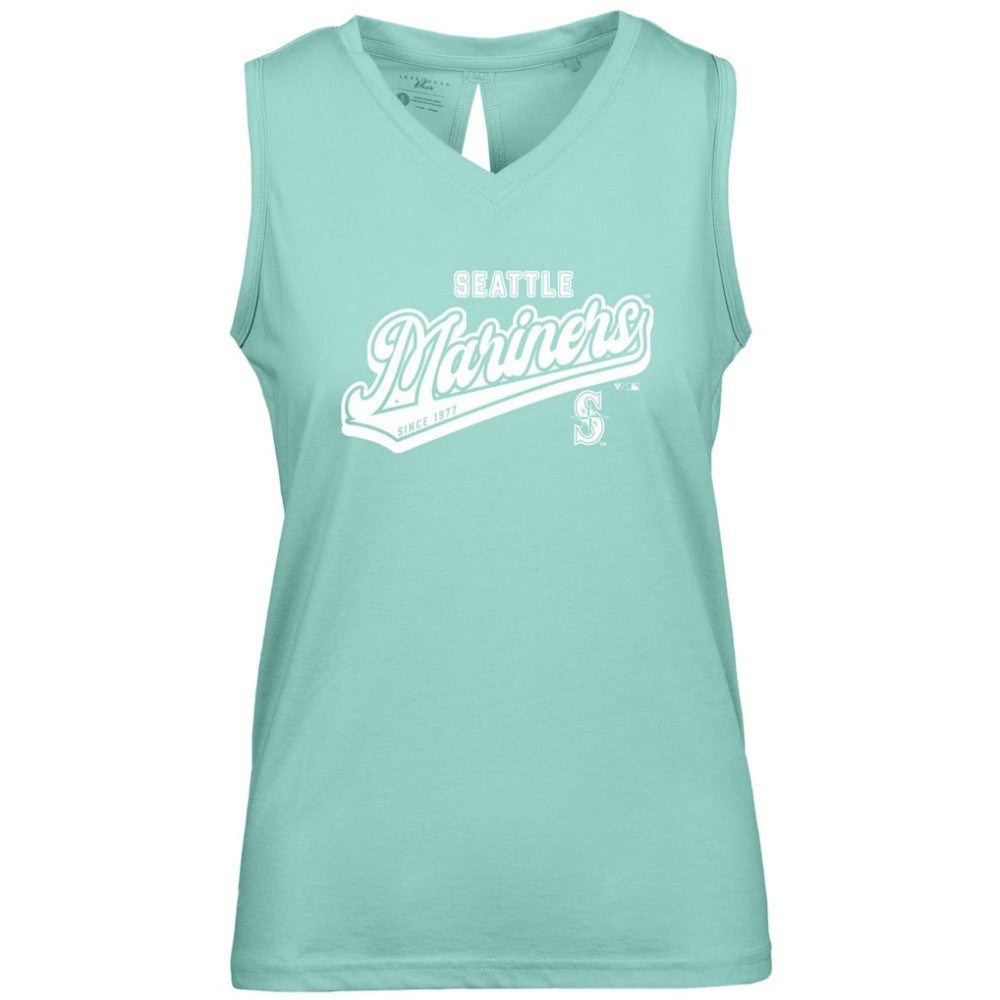 Seattle Mariners Levelwear Women's Paisley Sweep V-Neck Tank Top - Mint