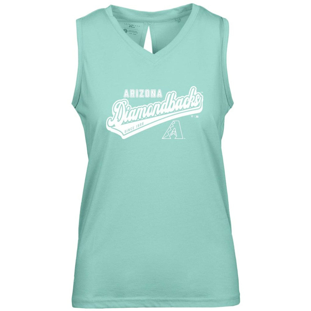 Arizona Diamondbacks Levelwear Women's Paisley Sweep V-Neck Tank Top - Mint