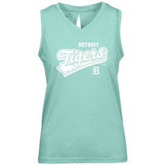 Detroit Tigers Levelwear Women's Paisley Sweep V-Neck Tank Top - Mint