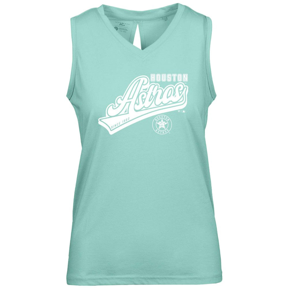 Houston Astros Levelwear Women's Paisley Sweep V-Neck Tank Top - Mint