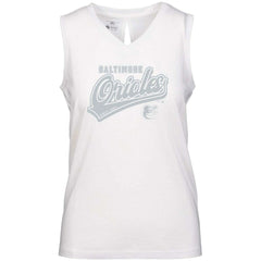 Baltimore Orioles Levelwear Women's Paisley Sweep V-Neck Tank Top - White