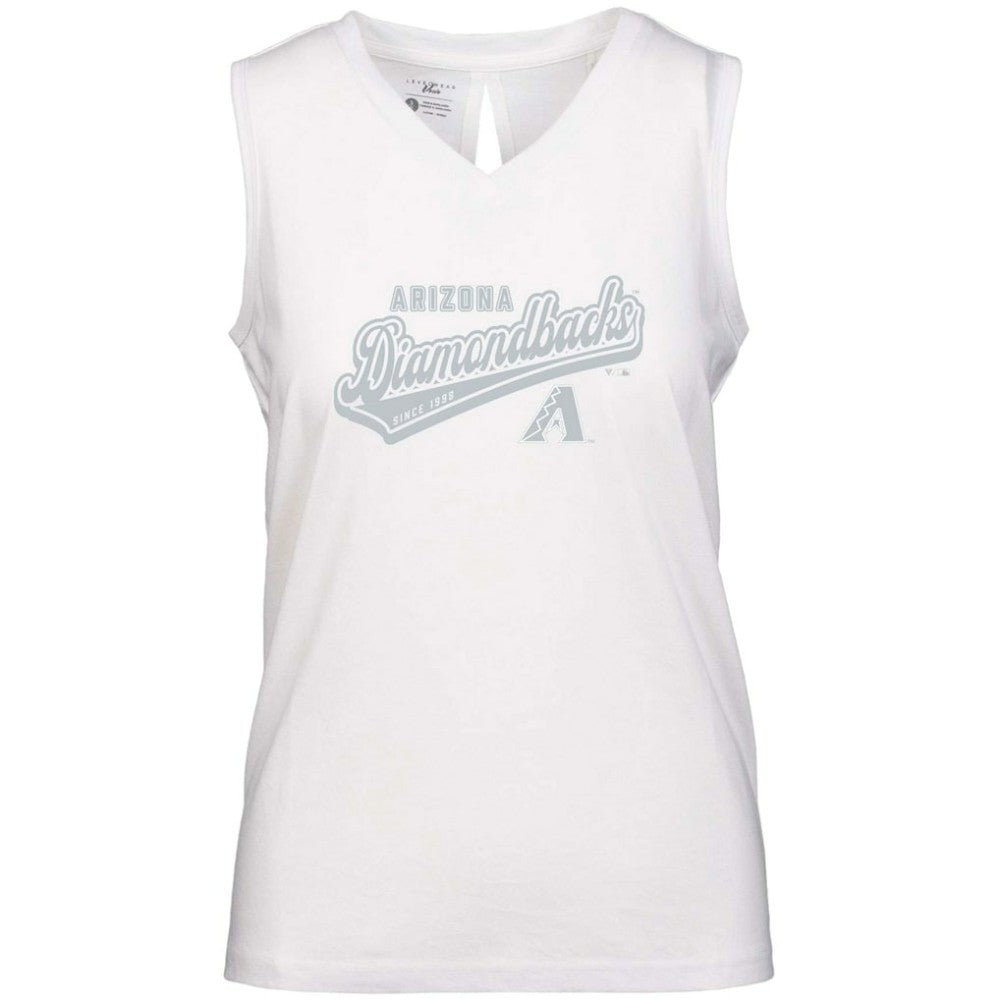 Arizona Diamondbacks Levelwear Women's Paisley Sweep V-Neck Tank Top - White