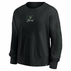 Milwaukee Bucks Women's Oversized Game Day Pullover Sweatshirt - Black | Fanatics outlet