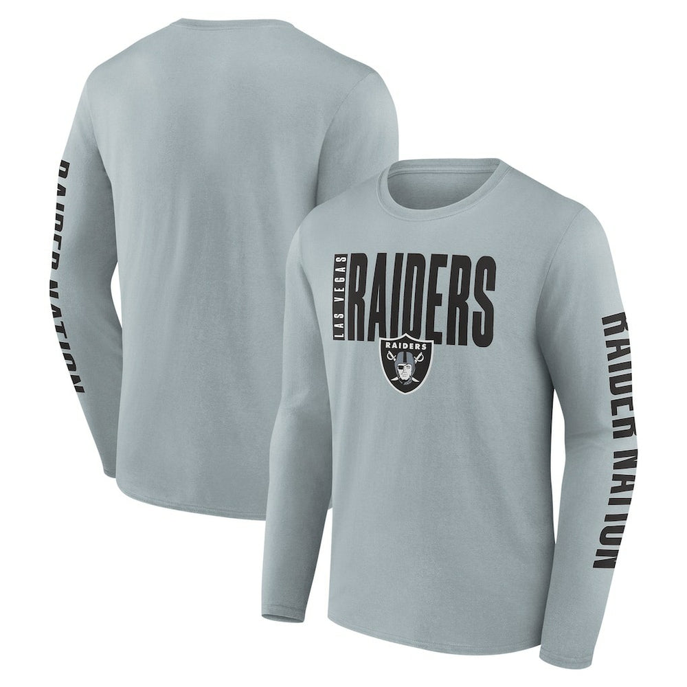 Las Vegas Raiders Vision Long Sleeve T-Shirt - Gray on sale