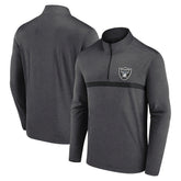 Las Vegas Raiders Head-to-Head Quarter-Zip Pullover - Charcoal sale