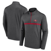 Tampa Bay Buccaneers Head-to-Head Quarter-Zip Pullover - Heather Charcoal sale
