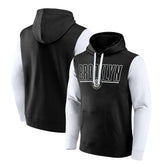 Brooklyn Nets Logo Athletic Outline Colorblock Pullover Hoodie - Black outlet