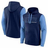Memphis Grizzlies Logo Athletic Outline Colorblock Pullover Hoodie - Navy online