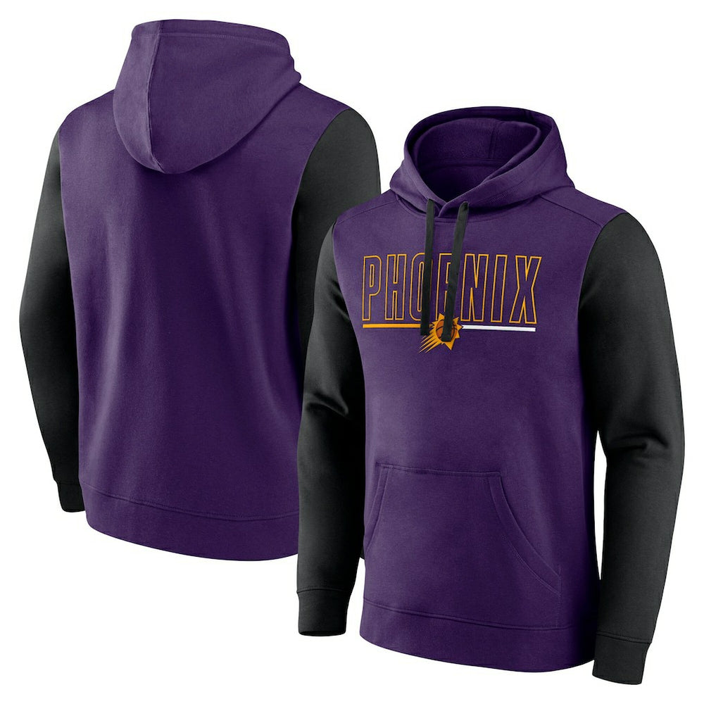 Phoenix Suns Logo Athletic Outline Colorblock Pullover Hoodie sale - Purple sale