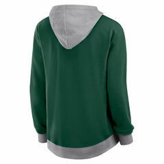 Milwaukee Bucks Logo Athletic Women's Hit It French Terry Full-Zip Hoodie - Hunter Green cheap