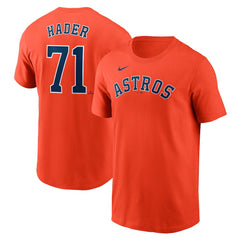 Josh Hader Houston Astros Fuse Name & Number T-Shirt - Orange | Nike