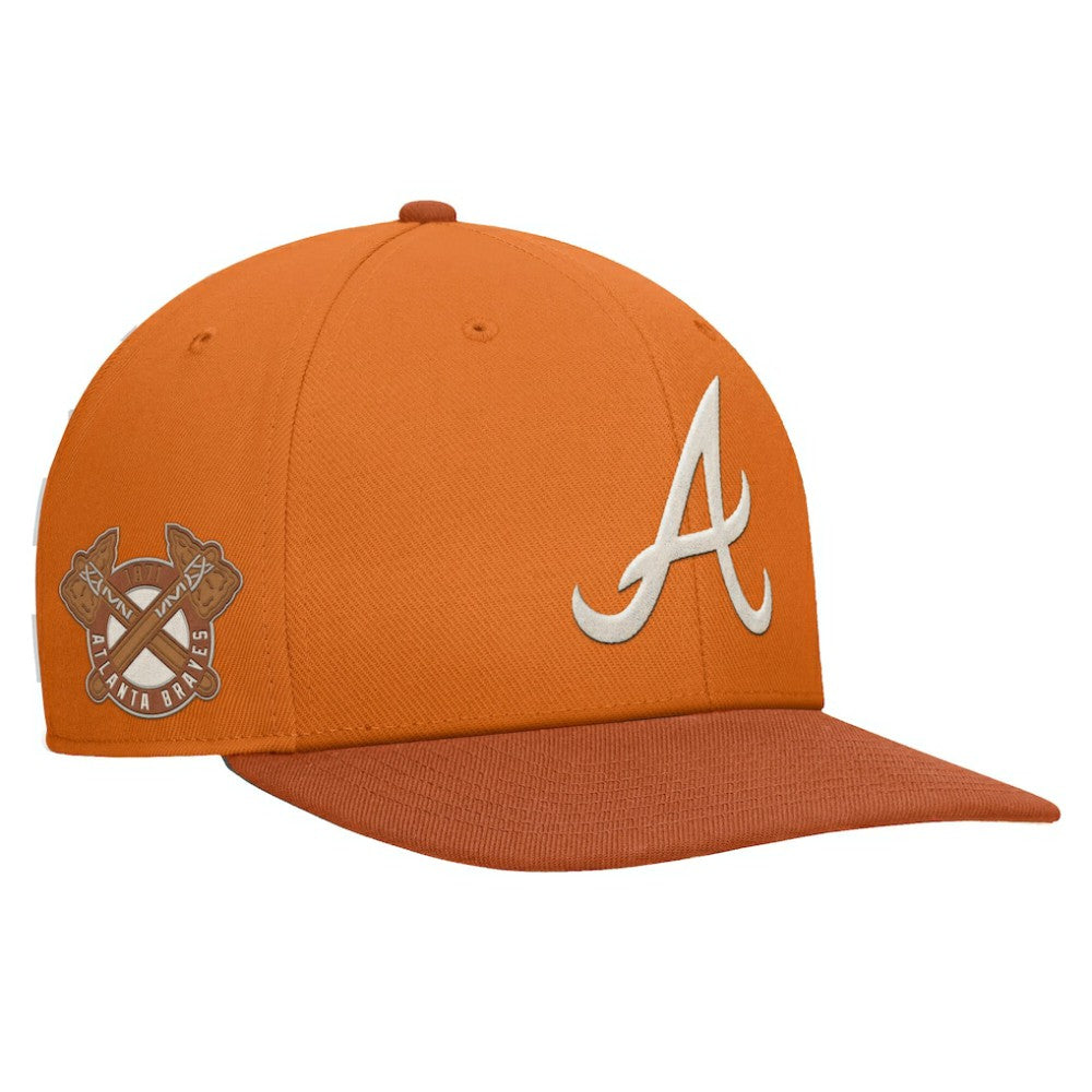 Atlanta Braves Pro Dunk Performance Snapback Hat - Orange | Nike