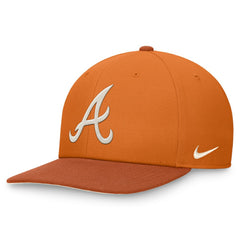 Atlanta Braves Pro Dunk Performance Snapback Hat - Orange | Nike