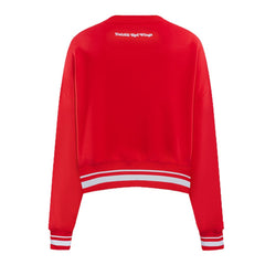 Detroit Red Wings Pro Standard Women's Area Code Cropped Pullover Sweatshirt Red