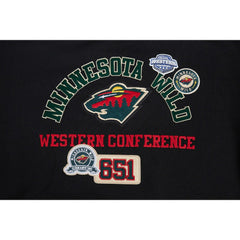 Minnesota Wild Pro Standard Women's Area Code Cropped Pullover Sweatshirt Black