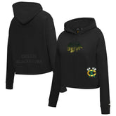 Chicago Blackhawks Pro Standard Women's Jewels Cropped Pullover Hoodie Black