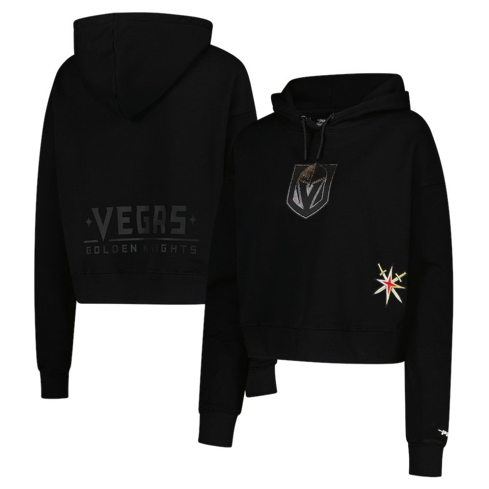 Vegas Golden Knights Pro Standard Women's Jewels Cropped Pullover Hoodie Black