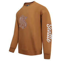 Seattle Kraken Pro Standard Paint the City Pullover Sweatshirt Brown