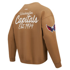 Washington Capitals Pro Standard Paint the City Pullover Sweatshirt Brown
