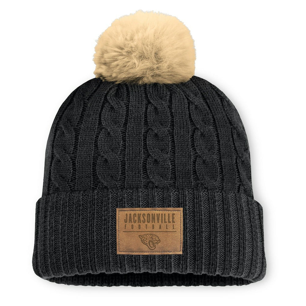 Jacksonville Jaguars Women's Cable Knit Cuffed Hat with Pom - Black online