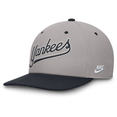 New York Yankees Cooperstown Collection Pro Performance Snapback Hat - Gray/Navy | Nike