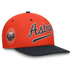Houston Astros Cooperstown Collection Pro Performance Snapback Hat - Orange/Navy | Nike