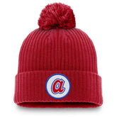 Atlanta Braves Cooperstown Collection Patch Cuffed Knit Hat with Pom - Red | Nike