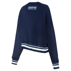 Memphis Grizzlies Pro Standard Women's Area Code Cropped Pullover Sweatshirt - Navy outlet