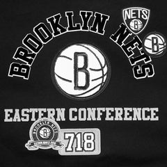 Brooklyn Nets Pro Standard Women's Area Code Cropped Pullover Sweatshirt - Black on sale