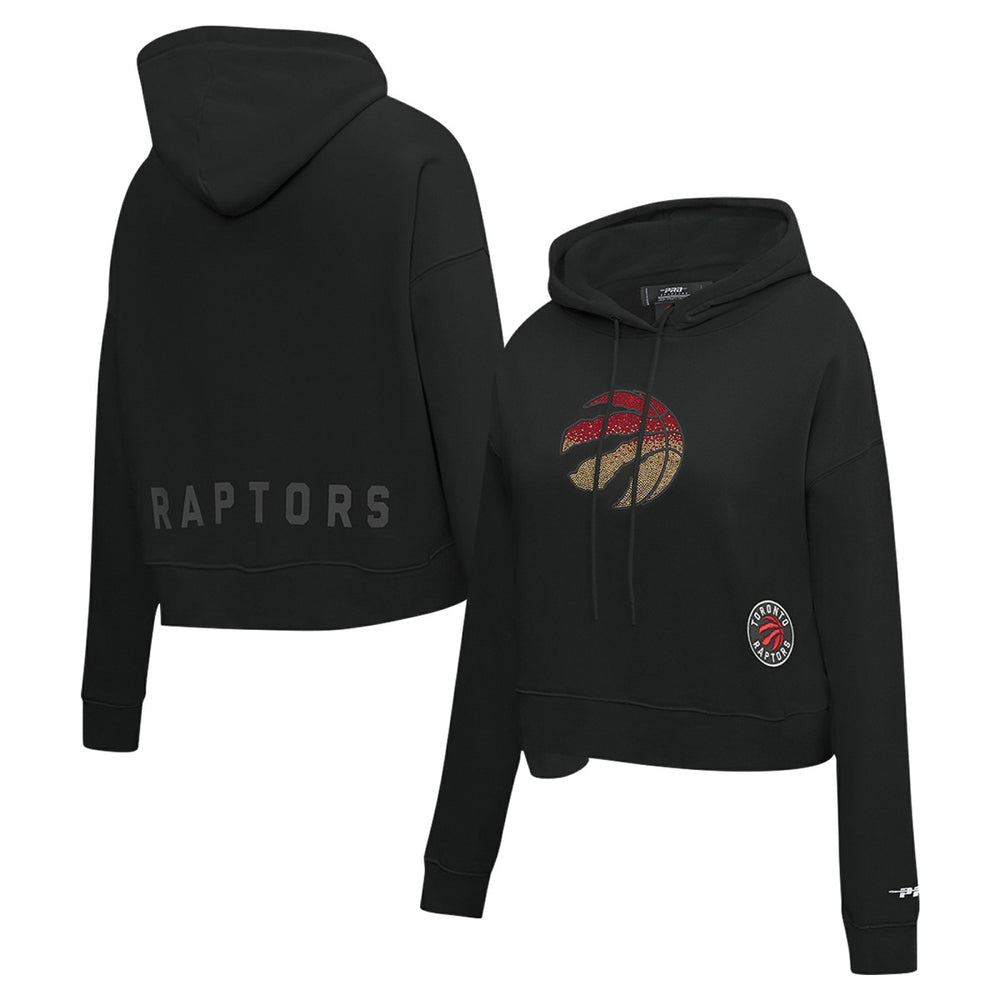 Toronto Raptors Pro Standard Women's Jewels Cropped Pullover Hoodie - Black discount