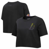 Los Angeles Lakers Pro Standard Women's Jewels Boxy Cropped T-Shirt - Black online