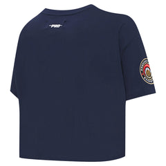 New Orleans Pelicans Pro Standard Women's Jewels Boxy Cropped T-Shirt - Navy discount