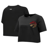 Toronto Raptors Pro Standard Women's Jewels Boxy Cropped T-Shirt - Black on sale
