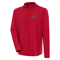 St. Louis Cardinals Antigua Tidy Quarter-Zip Hoodie - Heather Red