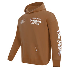 New Orleans Pelicans Pro Standard Paint the City Drop Shoulder Pullover Hoodie - Brown online