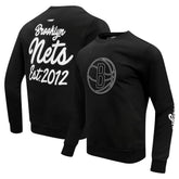Brooklyn Nets Pro Standard Paint the City Drop Shoulder Sweatshirt - Black outlet