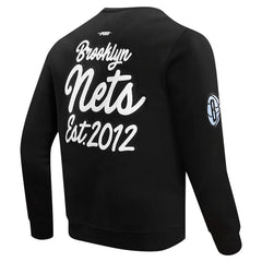 Brooklyn Nets Pro Standard Paint the City Drop Shoulder Sweatshirt - Black outlet