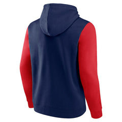 Atlanta Braves Outline Fleece Pullover Hoodie - Navy